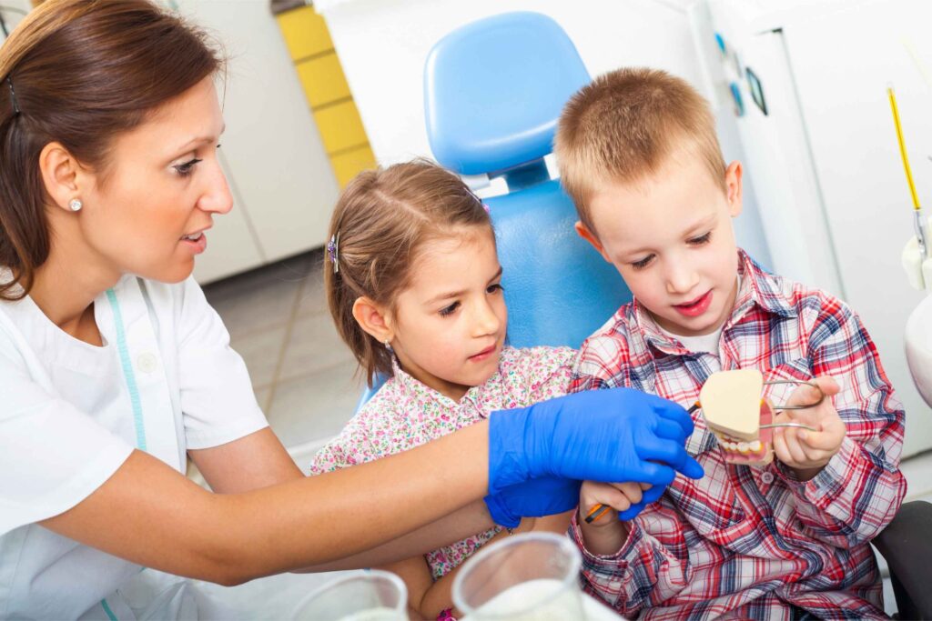 dentist with children at church house private dentist in taunton
