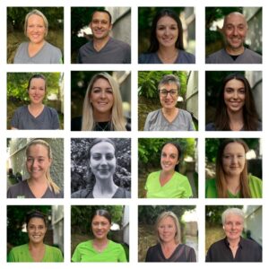 team photo of staff at private dentistry clinic in taunton, Somerset 